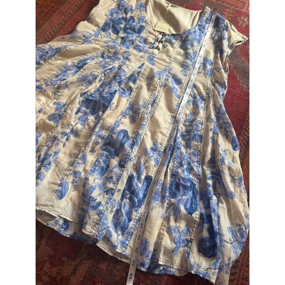 Free People Blue and Cream Floral Mini Dress - Picture 7 of 7
